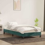 vidaXL Cadre de lit sans matelas vert foncé 90x220 cm velours
