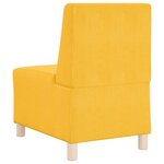 vidaXL Unité de Sofa Modulaire Sans Accoudoirs 2 Pièces Jaune clair