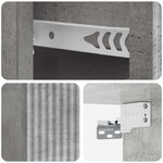 vidaXL Cabinet de chevet mural Gris béton 33 x 34 5 x 20 cm