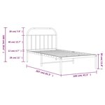 vidaXL Cadre de lit métal sans matelas avec tête de lit noir 100x200cm