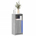 vidaXL Buffet avec LED sonoma gris 42 5x34x100 cm bois d'ingénierie