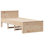 vidaXL Cadre de lit sans matelas avec tête de lit 100x200 cm bois pin