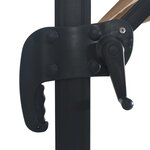 vidaXL Parasol de jardin en porte-à-faux lumières LED mât en aluminium