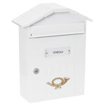 Boîte aux Lettres en Acier  Villa E5001  Anti-pluie  Facile à Installer  Blanc