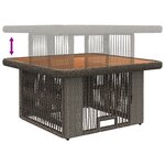 vidaXL Ensemble de salle à manger pour jardin 3 Pièces Gris et Gris foncé