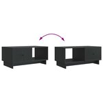 vidaXL Table basse Noir 90 x 50 x 40 cm Bois d'ingénierie