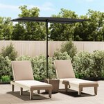 vidaXL Parasol de jardin avec mât en aluminium 2x1 5 m Noir