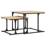 vidaXL Table basse gigogne 2 Pièces chêne sonoma bois d'ingénierie