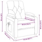 vidaXL Fauteuil de massage Marron Tissu