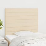 vidaXL Têtes de lit 2 Pièces Crème 100x5x78/88 cm Tissu