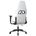 vidaXL Chaise de jeu de massage Blanc et noir Similicuir
