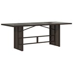 vidaXL Table de jardin dessus en verre marron 190x80x74 cm