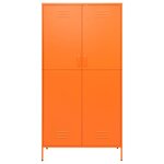 vidaXL Garde-robe Orange 90x50x180 cm Acier