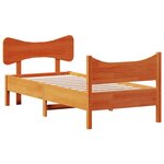 vidaXL Cadre de lit sans matelas cire marron 90x190 cm bois pin massif