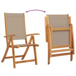 vidaXL Ensemble à manger de jardin 7Pièces bois d'acacia solide textilène