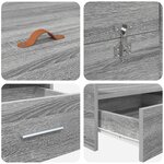 vidaXL Cadre de lit avec rangement Sonoma gris 150 x 200 cm