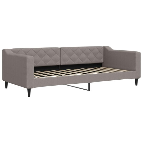 vidaXL Lit de repos sans matelas taupe 90x200 cm tissu