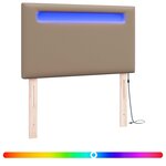 vidaXL Tête de lit LED Cappuccino 90 cm Cuir synthétique