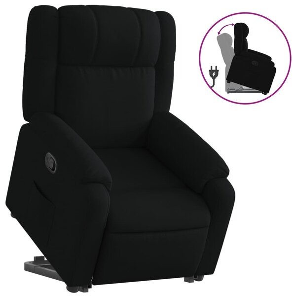 vidaXL Fauteuil inclinable noir tissu