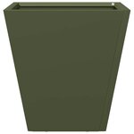 vidaXL Jardinières 2 Pièces vert olive 30x30x30 cm acier