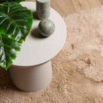 vidaXL Tapis Shaggy à poils longs NAVARRA beige 200x200 cm polyester