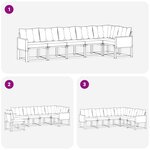 vidaXL Ensemble de canapés d'extérieur 6 pc Naturel et gris clair