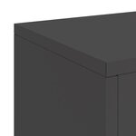 vidaXL Supports pour plantes 2 Pièces Noir 24 x 24 x 75 cm Acier