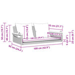 vidaXL Balancelle avec coussins noir 109x62x40 cm résine tressée