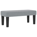 vidaXL Lit à ressorts avec tête de lit Gris clair 90 x 200 cm tissu