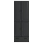 vidaXL Ensemble de Meubles 2 Pièces Noir Bois d'ingénierie