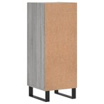 vidaXL Buffet Sonoma gris 34 5x34x90 cm Bois d'ingénierie
