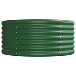 vidaXL Lit surélevé de jardin Acier galvanisé 296x80x36 cm Vert