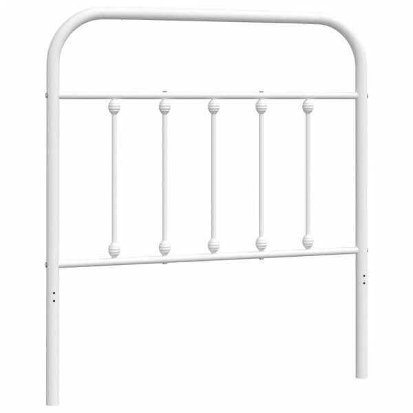 vidaXL Tête de lit métal blanc 80 cm