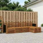 vidaXL Ensemble de canapés d'extérieur 5 pc Naturel