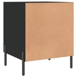 vidaXL Table de chevet noir 40x40x50 cm bois d’ingénierie