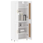 vidaXL Buffet haut Blanc 69 5x34x180 cm Bois d'ingénierie