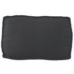 vidaXL Coussin pour dossier de palette Noir 70 x 40 x 12 cm