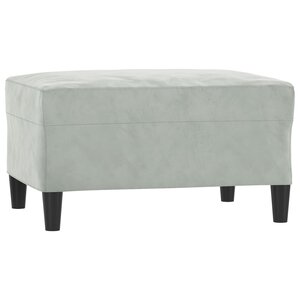 vidaXL Repose-pied Gris clair 70x55x41 cm Velours