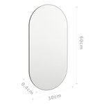 vidaXL Miroir 60x30 cm Verre