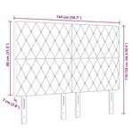 vidaXL Tête de Lit LED Argyle Bleu foncé 144 cm Velours