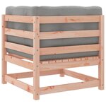 vidaXL Canapés d'angle de jardin et coussins 2 Pièces bois massif douglas