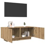 vidaXL Meuble TV chêne artisanal 100x35x40 cm bois d'ingénierie