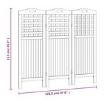 vidaXL Cloison de séparation 3 panneaux 121 5x2x115 cm Bois d'acacia
