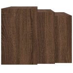 vidaXL Tables gigognes 3 Pièces chêne marron bois d'ingénierie