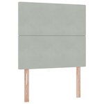 vidaXL Lit avec rangement et matelas Gris clair 90 x 190 cm Velours