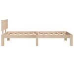 vidaXL Cadre de lit bois massif 90x190 cm simple