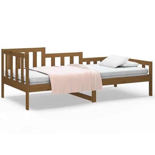 vidaXL Lit de jour sans matelas marron miel 80x200 cm bois pin massif