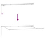 vidaXL Auvent Rétractable Marron 400 x 200 cm tissu