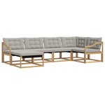 vidaXL Ensemble de canapés d'extérieur 6 Pièces Blanc et gris clair