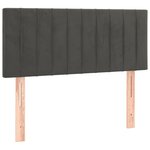 vidaXL Tête de lit à LED Gris foncé 100x5x78/88 cm Velours